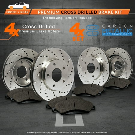 Rotors w//Ceramic Pads OE Brakes Front 2004 05 06 07 2008 Pacifica